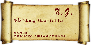 Nádasy Gabriella névjegykártya