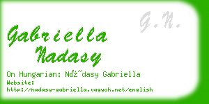 gabriella nadasy business card